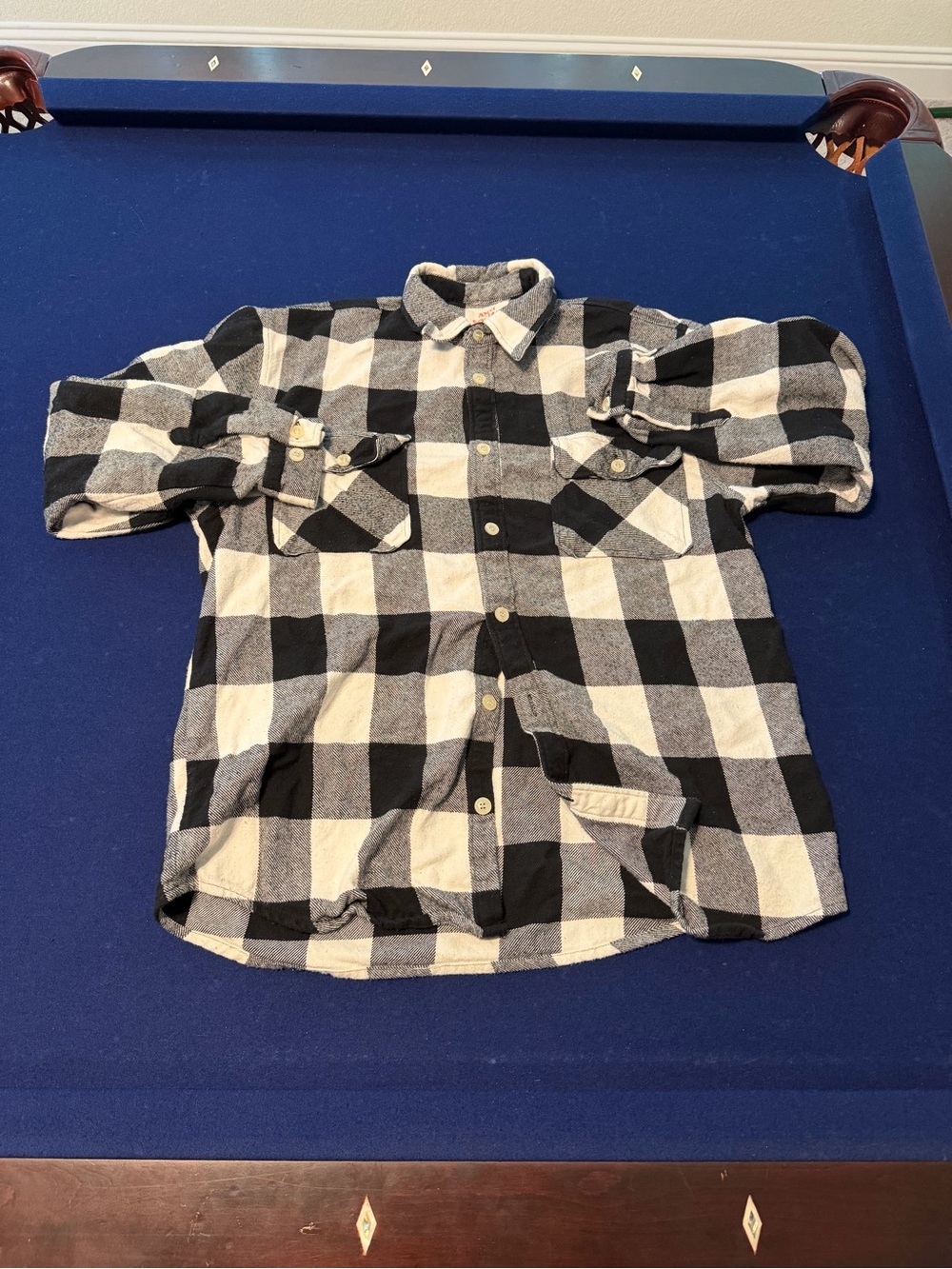 Anti Social Social Club Black and White Buffalo Plaid Button-Down Shirt